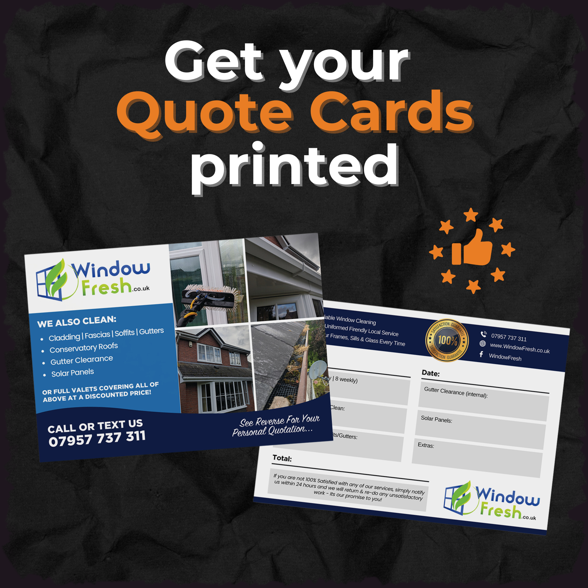 Quote Card - Just Print My Own Design For Me – Cleaner Leaflets