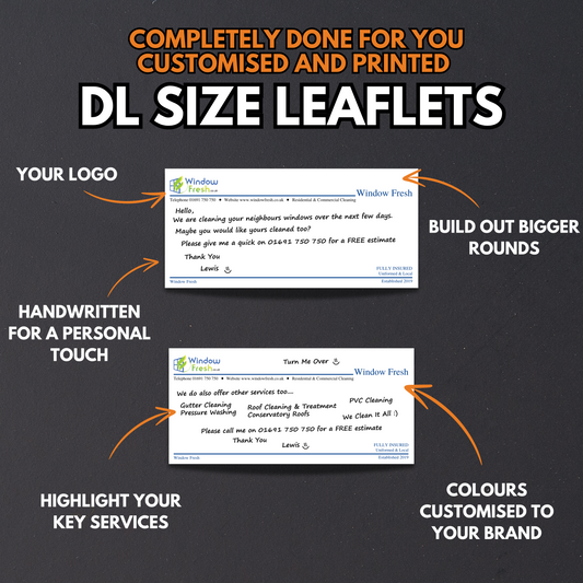 DL Sized Leaflets - (Like Ben's Gutters) - Design & Print